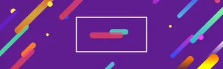 紫色几何渐变彩条方框banner背景图高清