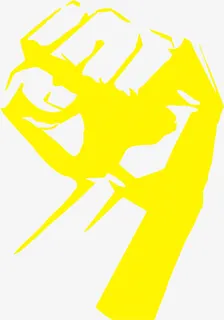 黄色中国风艺术插图免抠