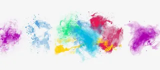 炫彩油漆效果图免抠