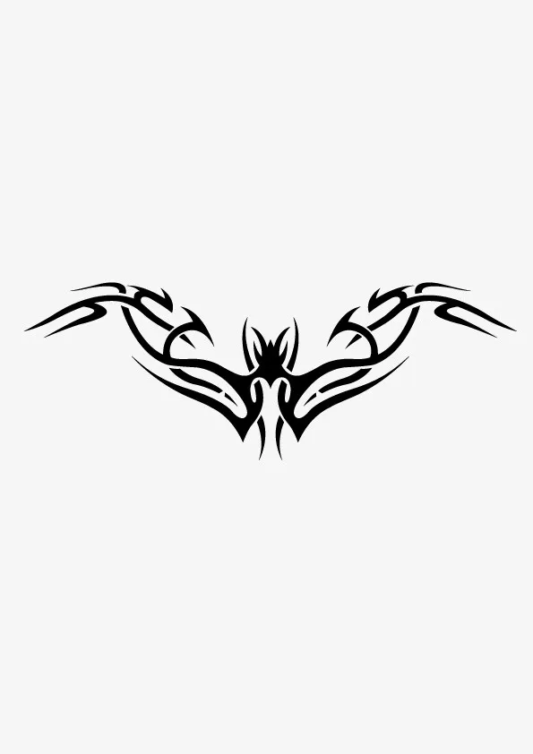 卡通黑色蝙蝠飞行宗教图案免抠