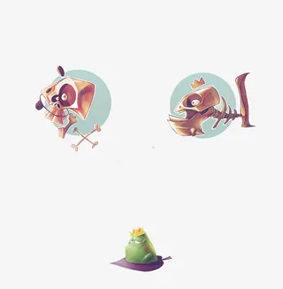 骷髅与青蛙免抠