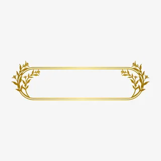 金色线条边框免抠