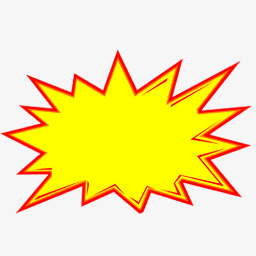 爆炸图，红边，黄，标签-免抠