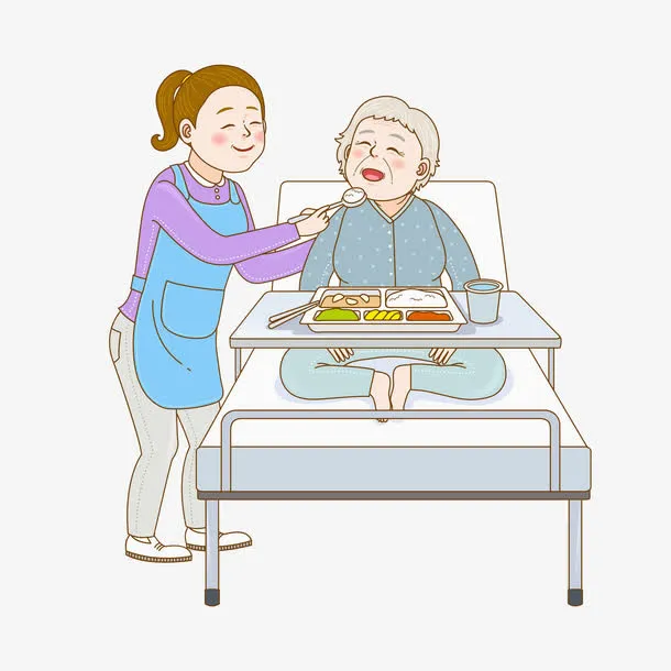给妈妈喂饭的女儿免抠