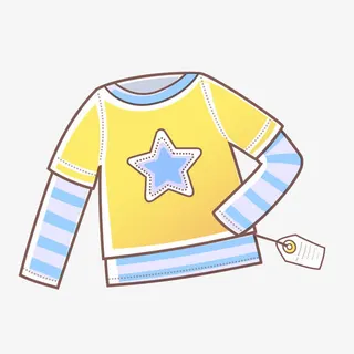 手绘童装长袖免抠