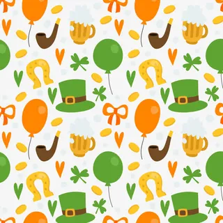 矢量帽子和圣帕特里克的元素免抠