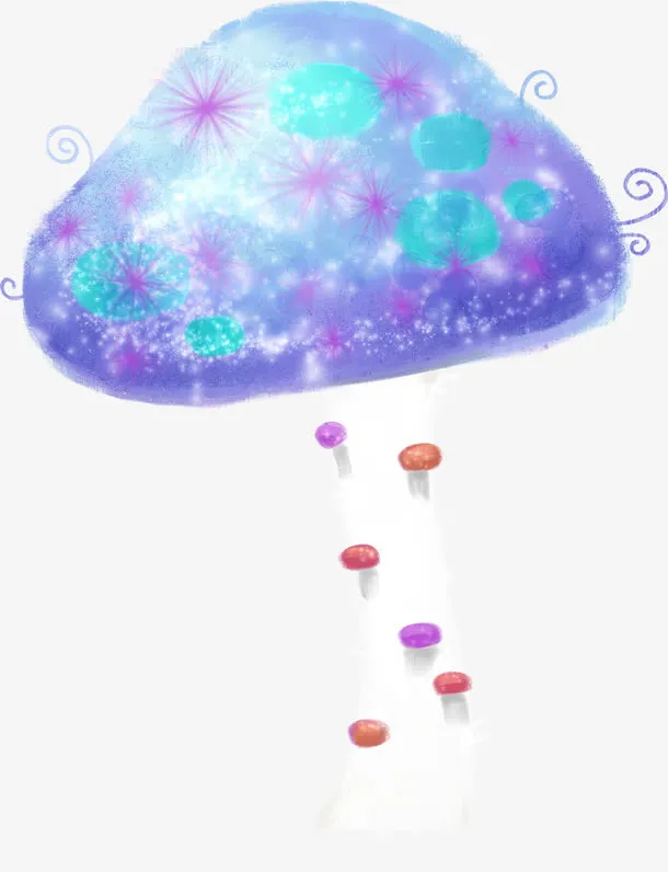 创意元素怒紫色光效彩绘合成效果免抠