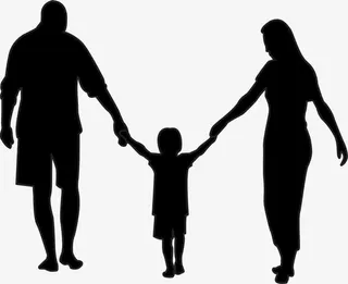 黑色人物剪影免抠