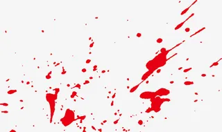 红色墨痕免抠