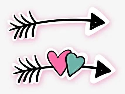 可爱爱心箭头免抠