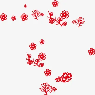 剪纸花素材免抠图片免抠