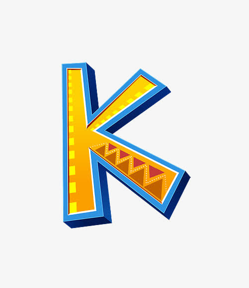 长颈鹿字母K免抠