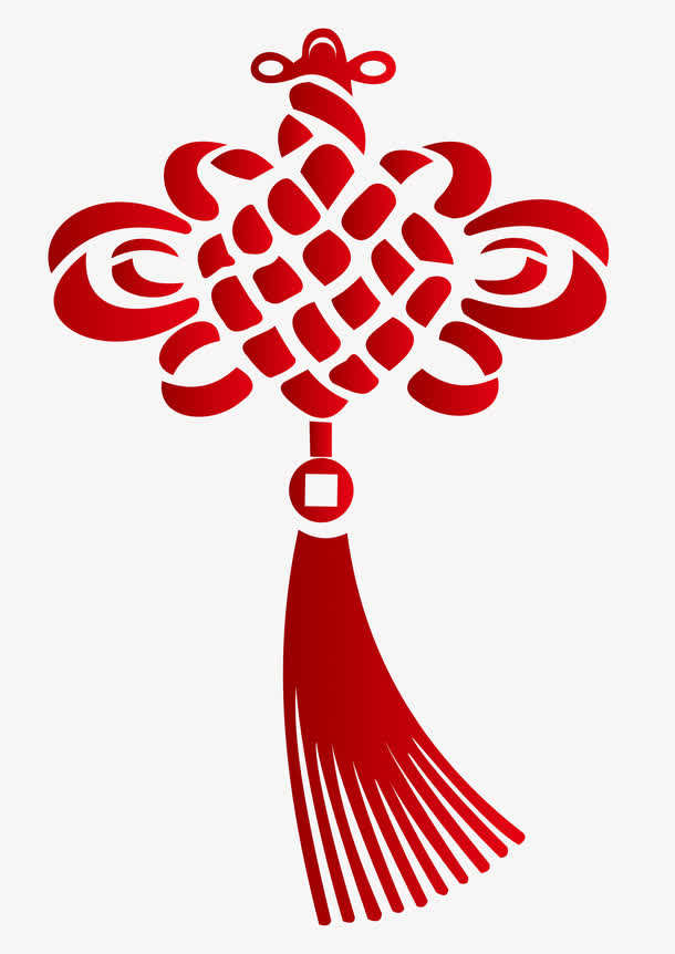 手绘中国结底纹免抠