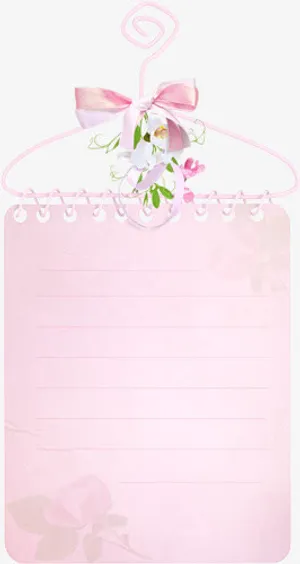 粉色便利贴纸张免抠