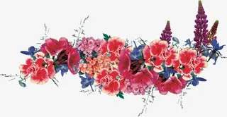 文艺清新花草海报设计装饰免抠