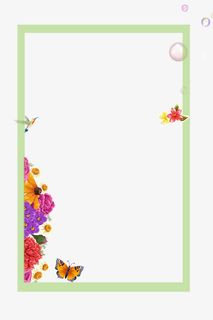 38妇女节花朵主题边框设计免抠