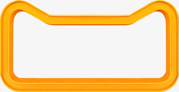 创意手绘合成黄色的天猫头部设计免抠标签元素