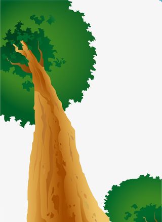 绿色的大树免抠