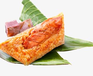 新鲜大肉粽子摄影免抠