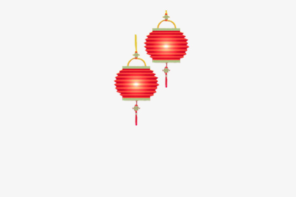 漂浮绚丽灯笼免抠