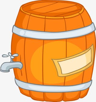 酿酒的木桶免抠