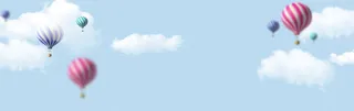 天空热气球背景高清