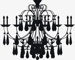 欧式吊灯卡通背景图片