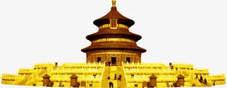 金色天坛中国风国庆免抠