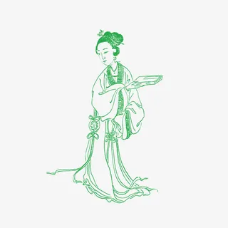 琴棋书画的古代女子免抠