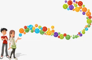 卡通人物商务矢量素材,免抠