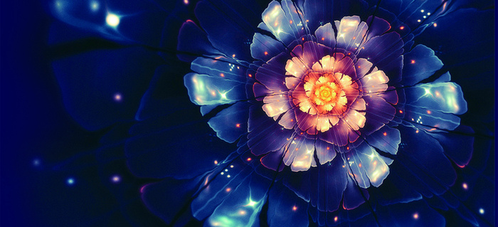 淘宝商务科技蓝色玫瑰背景高清