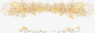 矢量金色亮片横幅免抠