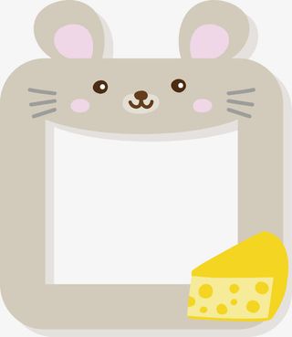 小动物边框设计免抠