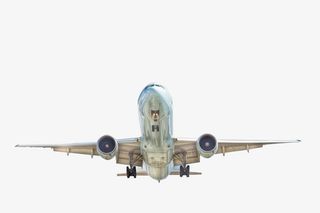 正面白色飞机免抠