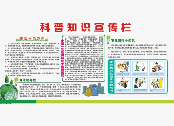 科普知识宣传地震知识免抠