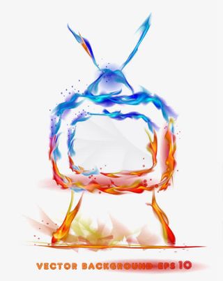 炫酷电视机免抠