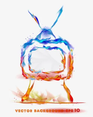 炫酷电视机免抠