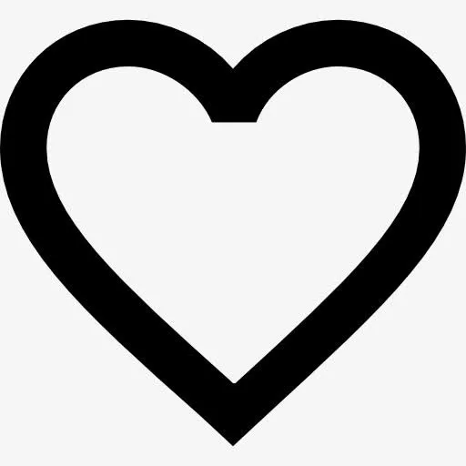 最喜欢的心脏轮廓按钮图标免抠