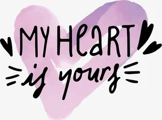 浪漫英文设计素材免抠