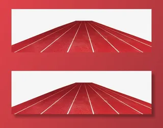 马拉松挑战赛跑道免抠