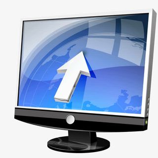 白色质感科技电脑屏幕免抠