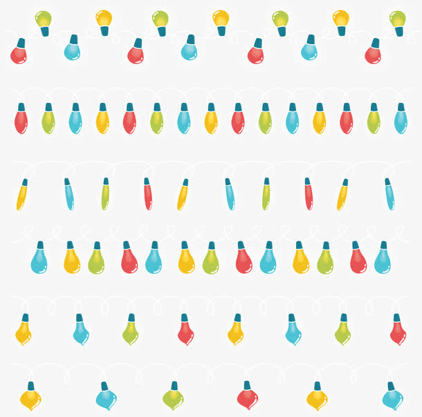 发光节日彩灯免抠