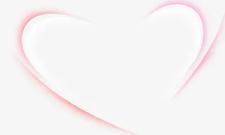 手绘粉色光效爱心免抠