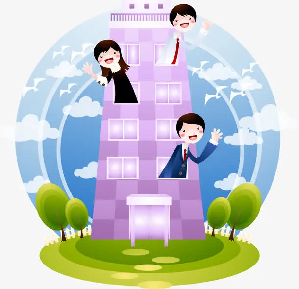 写字楼里面的商业人士免抠