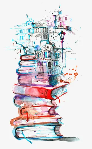 书本上的城市图片素材免抠