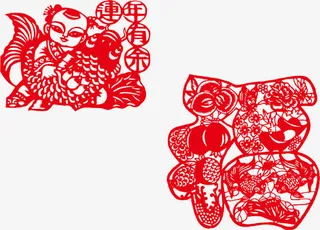 春节剪纸免抠