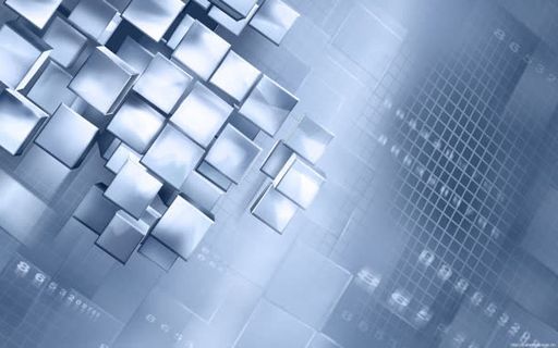 银色方块凸起科技海报背景