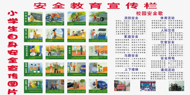 小学生自身安全宣传免费素材免抠