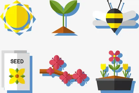 矢量图园林艺术免抠