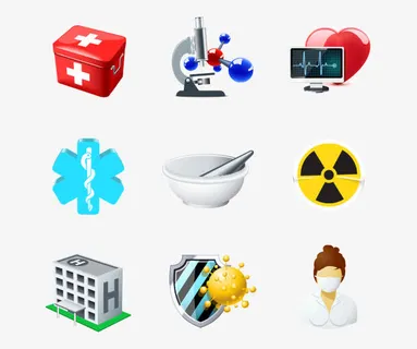 医学仪器药箱集合矢量免抠